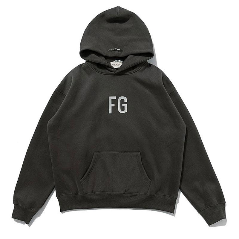 Fog Hoodie Men and Women Hooded Reflective Loose Brushed Hoody Men Fear Of God