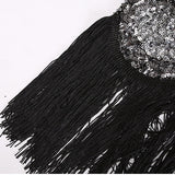 The Great Gatsby Prom Dresses Sequin Dress Beaded plus Size Tassel Dress Gown