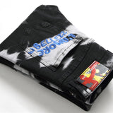 J Shaped Jeans Original Hole Patch Stretch Letter Embroidered Stretch Black Jeans