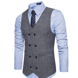 Tuxedo Vests Men Suit Vest Men's Autumn and Winter Double Breasted Waistcoat Men's Suit British Waistcoat