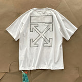 Off White T Shirts Reflective Arrow Men's and Women's Same Style Short Sleeve T-shirt