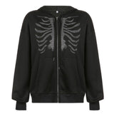 Men Spider Hoodie Loose Hooded Sweater Winter Zipper