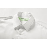 Off White Sweatshirt Long Sleeve Autumn Shirt Autumn and Winter Men's OW Letter Wrench Stitching Pure Cotton Casual