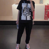 Cavempt Ce Printed round Neck Men and Women Couple Short Sleeve