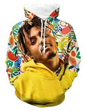 Juice WRLD in Loving Memory Hoodie 3D Figure Head Print Juice WRLD Hip Hop Loose Sweatshirt