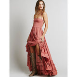 Women Dresses Sexy Cotton Backless Vacation Beach Dress