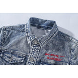 Arrow Denim Jacket Jean Coat OFF OW WHITE Denim Shirt Unisex Denim Jacket Coat Owt