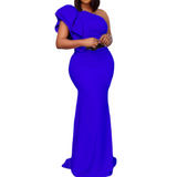 Mariah Carey See through Dress Solid Color Long Dress plus Size Dress Gown