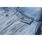 Arrow Denim Jacket Jean Coat off Ow White Graffiti Rendering Arrow Distressed Locomotive Unisex Denim Jacket Coat Owt