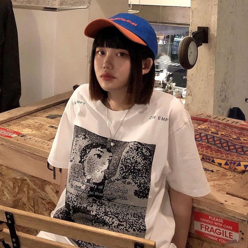 Cavempt Ce Life Cav @ Empt Reflective Short Sleeve Face Men's and Women's T-shirt