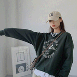 Diana Harvard Sweatshirt Cartoon Print Sweatshirt