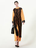 Muslim Women Stylish Kashibo Abaya Muslim Ladies Long Gown Islamic Clothing Jilbab Jalabiya Fashion Lace Robe