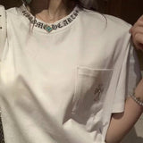 CHH Chrome Heart T Shirt Spring/Summer Printed Short-Sleeved T-shirt Men's and Women's Tops