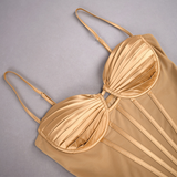 Bella Hadid Dress Sexy Slit Suspender Dress