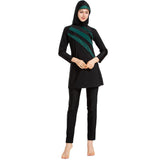 Burkini Muslim Swimwear Printed Swimsuit Three-Piece Set