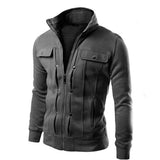 Tactics Style Men Outdoor Windproof Coat Men Casual Jacket Coat Men Fashionable Jacket Cardigan Zipper Sweater