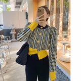 Preppy Aestitic Outfits Winter round Neck Cardigan Sweater