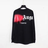 Palm Angels Casual Long Sleeve T-shirt Inkjet Printing High Street Loose Version