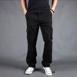 Baggy Cargo Pants for Men Spring and Autumn Casual Pants Multi-Pocket Cargo Pants Loose plus Size Spring and Fall Thick Section Cotton Trousers