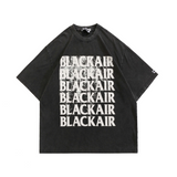 Blackair T Shirt Retro Summer Loose round Neck Bottoming Shirt