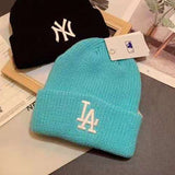 Yankee and Dogers Winter Hat Autumn and Winter Embroidery Knitted Hat