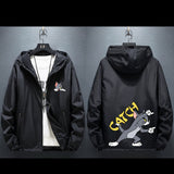 Tom and Jerry Hoodie Spring and Autumn Men's Raccoon Large Size Loose