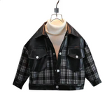 Toddler Boys Jackets Boys' Coat Autumn Leather Coat Children
