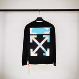 Off White Sweatshirts Long Sleeve round Neck Neck Sweater for Men and Women Autumn and Winter Ocean Theme