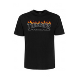 Thrasher T Shirt Summer Flame Short Sleeve Cotton Loose round Neck T-shirt Couple
