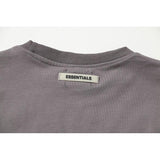 Fog T Shirt Spring and Summer Double Line Solid Color Reverse Standard Short Sleeve Tshirt Men's High Street Fear Of God