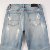 Amiri Jeans Casual Hip Hop Wash Splash-Ink Painted Slim Jeans Casual Fashionable 6626