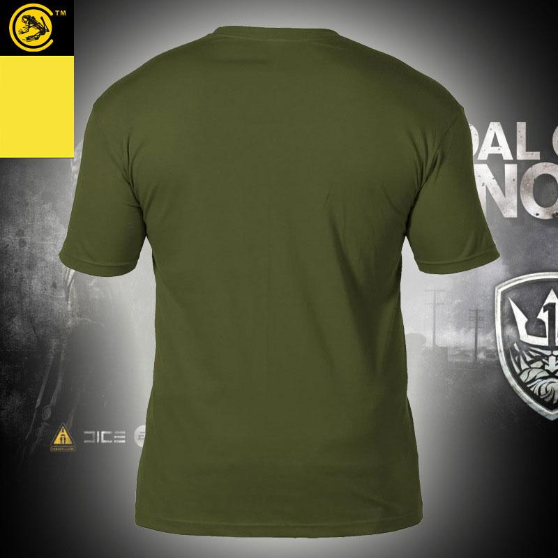 Tactics Style T Shirt For Men Cotton Crew Neck Print T-shirt Loose