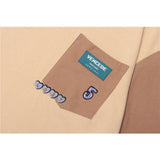 Men T Shirt Summer Casual Tops Contrast Stitching Short Sleeves T-shirt Men's round Neck Half Sleeve Harajuku Style Trend Multicolor Half Sleeve