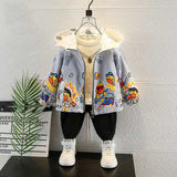 Toddler Boys Jackets Small Yellow Duck Boys Autumn Clothing Baseball Uniform Jacket Children