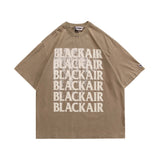 Blackair T Shirt Retro Summer Loose round Neck Bottoming Shirt