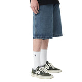 Men Shorts Simple Loose Casual Pants Mid-Waist Cotton Denim Shorts