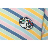 Men's T Shirt Summer Casual Tops Short Sleeve Striped T-shirt Men's round Neck Half Sleeve Boyfriend Harajuku Style Street Fashion Loose Half Sleeve