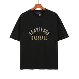 Fog T Shirt Spring/Summer Baseball Letter Crew Neck Pullover Men's and Women's Same Style Short Sleeve Fear Of God
