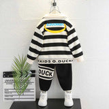 Toddler Boys Jackets Small Yellow Duck Boys Autumn Clothing Suit