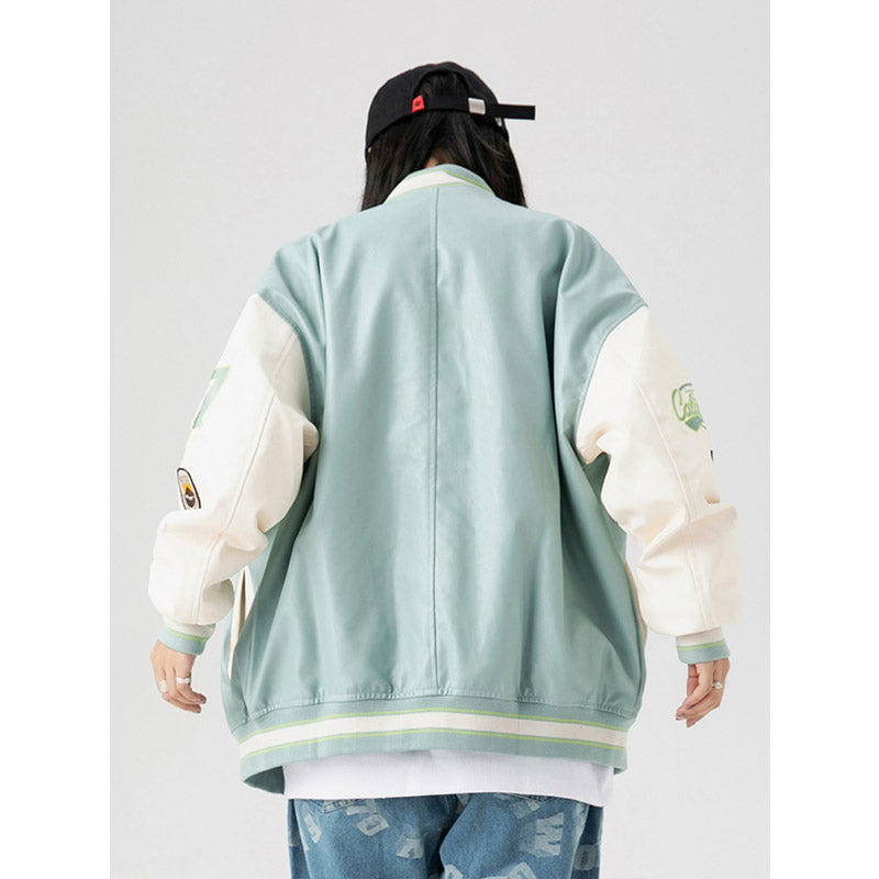 Letterman Jacket Outfit Senior Jackets Varsity Baseball Coat Spring and Autumn Jacket Men's Embroidered Loose Baseball Uniform Coat