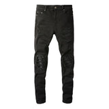 Amiri Jeans Casual Hip Hop Wash Splash-Ink Painted Slim Jeans Casual Fashionable 8520