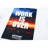 Men T Shirt Summer Casual Tops Landscape Printing Short Sleeve T-shirt Fashion round Neck Half Sleeve