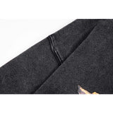 Present Hoodie Sternum Lumbar Spine Printed Distressed Vintage Zipper Hooded Sweater