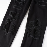 Amiri Jeans Casual Hip Hop Wash Splash-Ink Painted Slim Jeans Casual Fashionable 8569