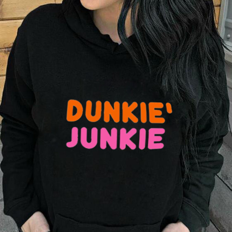 Slogan Graphic Hoodie  Dunkie Junkie