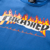 Thrasher T Shirt Flame Thrasher Summer round Neck Loose Print