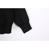 Fog Sweatshirt Male and Female Large Size Loose Chest YarnDyed Alphabet Knitting Crew Neck Pullover Sweater Fear Of God