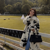 Women Dalmatian Coat Fur Grain Cashmere Lamb Wool