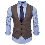 Mens Dress Vests Men's Vest Casual Jacket Business Waistcoat Men's Suit Vest Casual and Comfortable