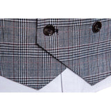 Tuxedo Vests Men Suit Vest Vest Slim Plaid Spring and Autumn Fashion Men's Vest Suit Business